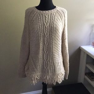 Banana Republic Fringed Bottom Sweater XL